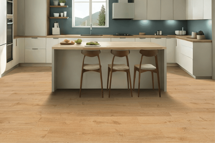 Modern kitchen with Pergo flooring in Howland Center, OH